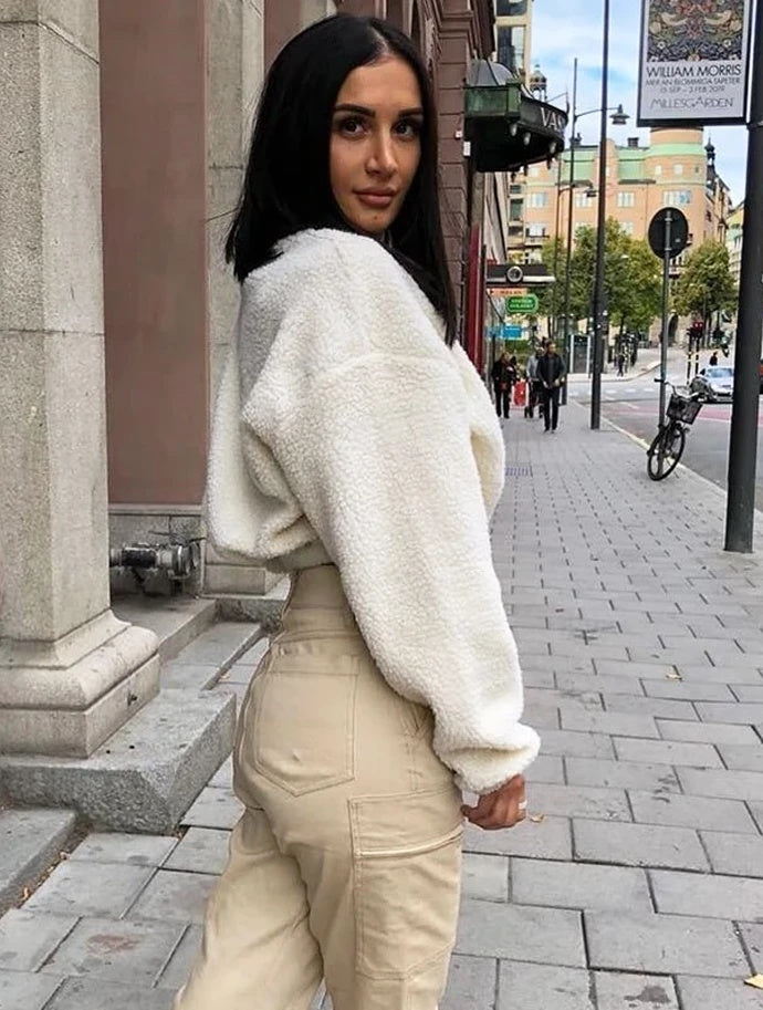 Rose Cropped Sweater