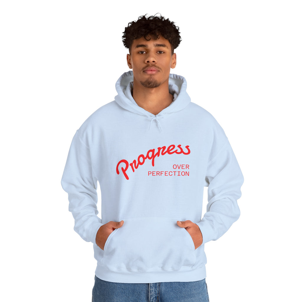 Hoodie - "Progress Over Perfection" Inspirational Graphic Hoodie
