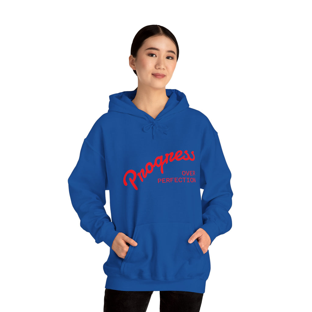 Hoodie - "Progress Over Perfection" Inspirational Graphic Hoodie