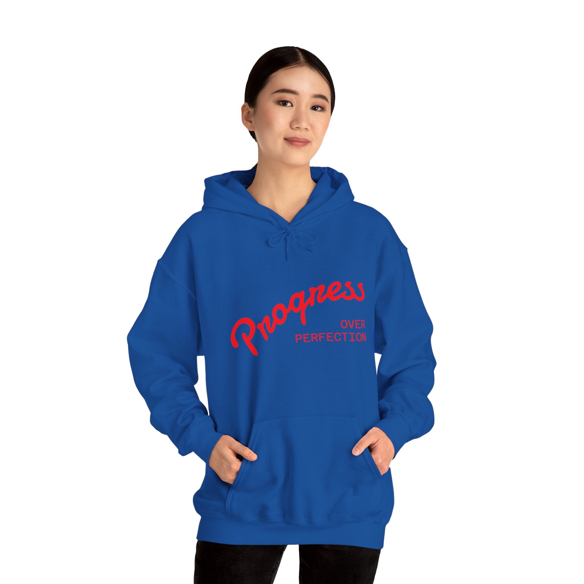 Hoodie - "Progress Over Perfection" Inspirational Graphic Hoodie