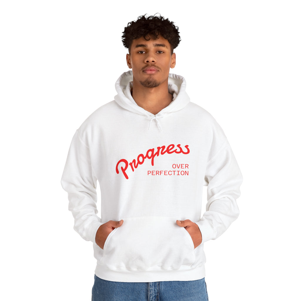 Hoodie - "Progress Over Perfection" Inspirational Graphic Hoodie