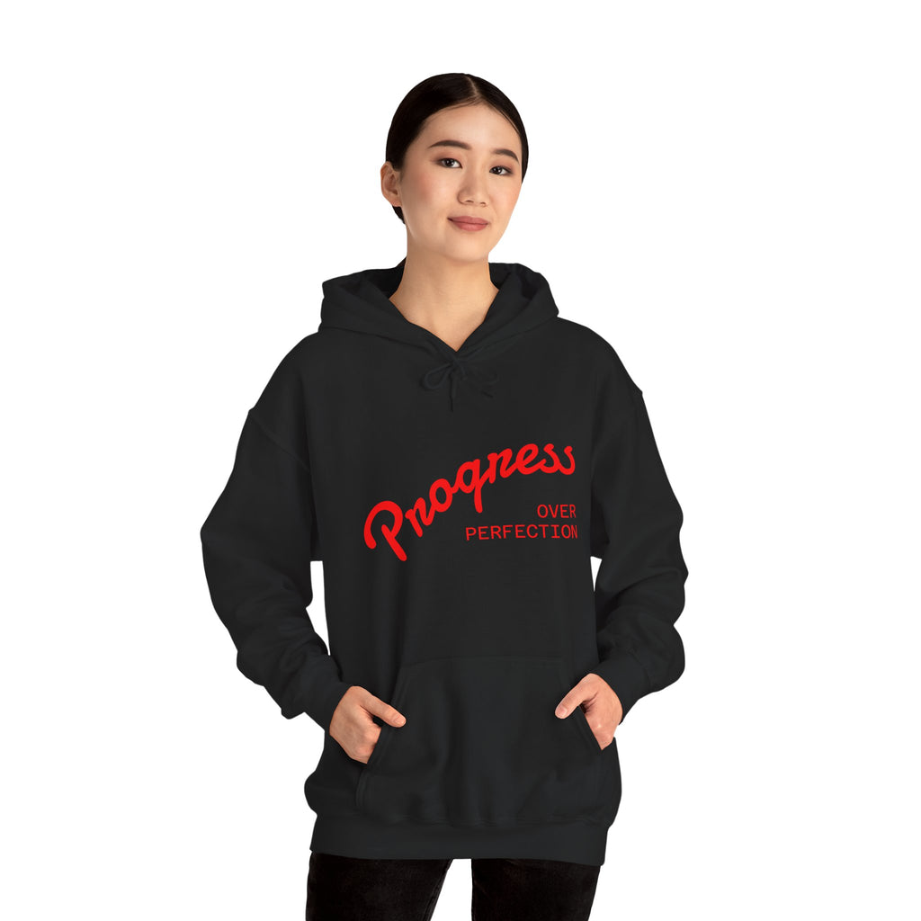 Hoodie - "Progress Over Perfection" Inspirational Graphic Hoodie
