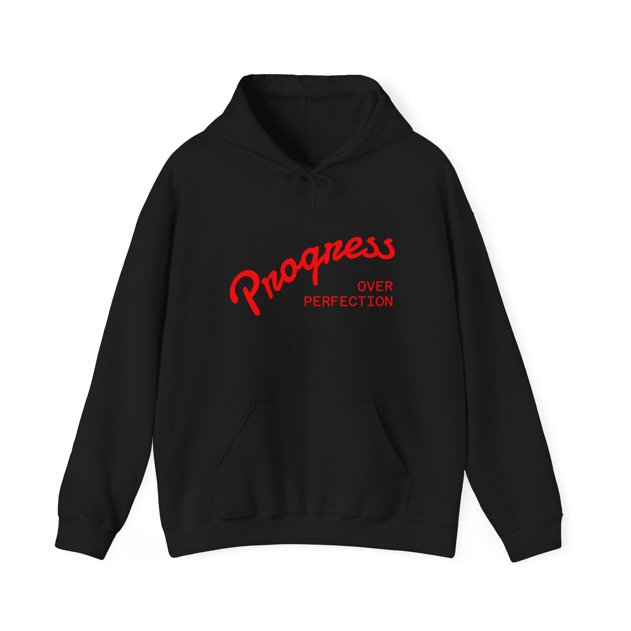 Hoodie - "Progress Over Perfection" Inspirational Graphic Hoodie