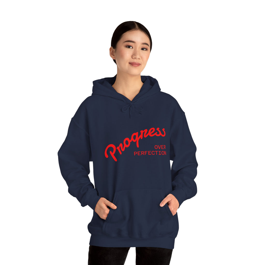 Hoodie - "Progress Over Perfection" Inspirational Graphic Hoodie